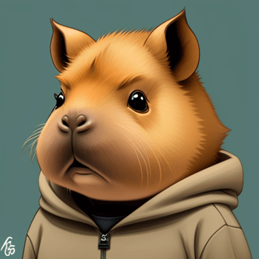 AI generated: High quality Capy bara thug
