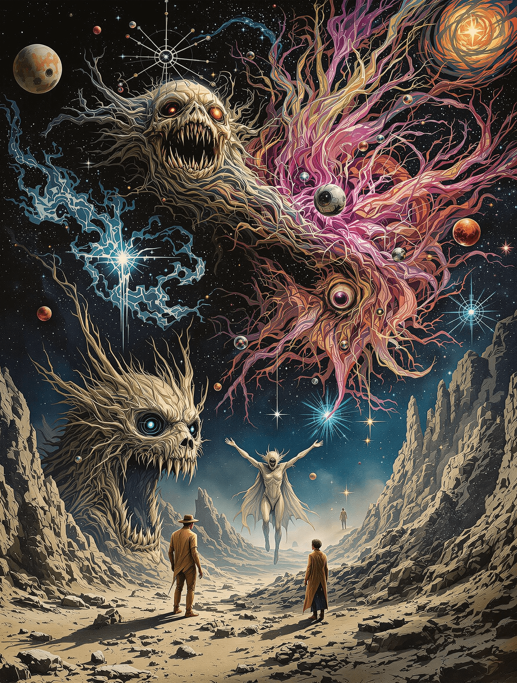 AI generated: cosmic, fantasy, magical symbols, insane details, mythical, spooky, haunted, dark, creepy, horror, i...
