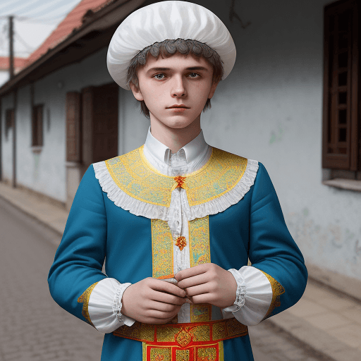 AI generated: the photo should show the young Ukrainian writer Ivan Franko, who is dressed in a Ukrainian vyshyvan...