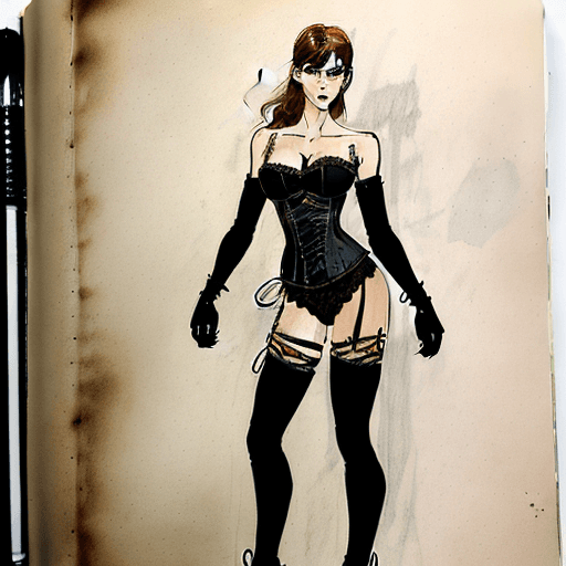 AI generated: Sketchbook Style, Sketch book, hand drawn, dark, gritty, realistic sketch, Rough sketch, mix of bold...