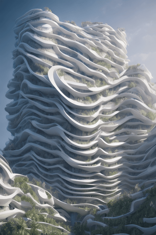 AI generated: A architectural aerial 3D rendering photorealistic visualization of a mid-rise building inspired on ...