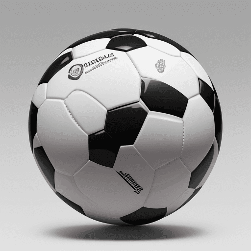 AI generated: Photo of a ultra realistic a soccer ball 8.65 pulgadas (22 cm) y una circunferencia de 27-28 pulgada...