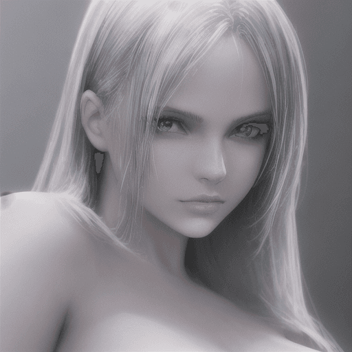 AI generated: Close-up photo of a beautiful model girl, blue eyes, wearing a white t-shirt, photorealistic, high c...