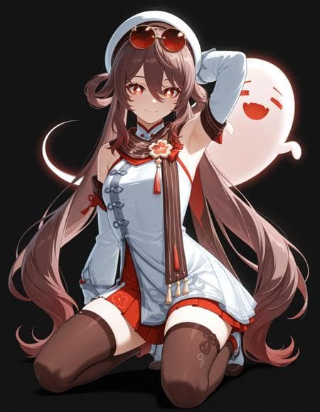 Hu Tao - Genshin Impact - Cherries Snow-Laden & Plum Blossom Bouquet (IllustriousXL)
