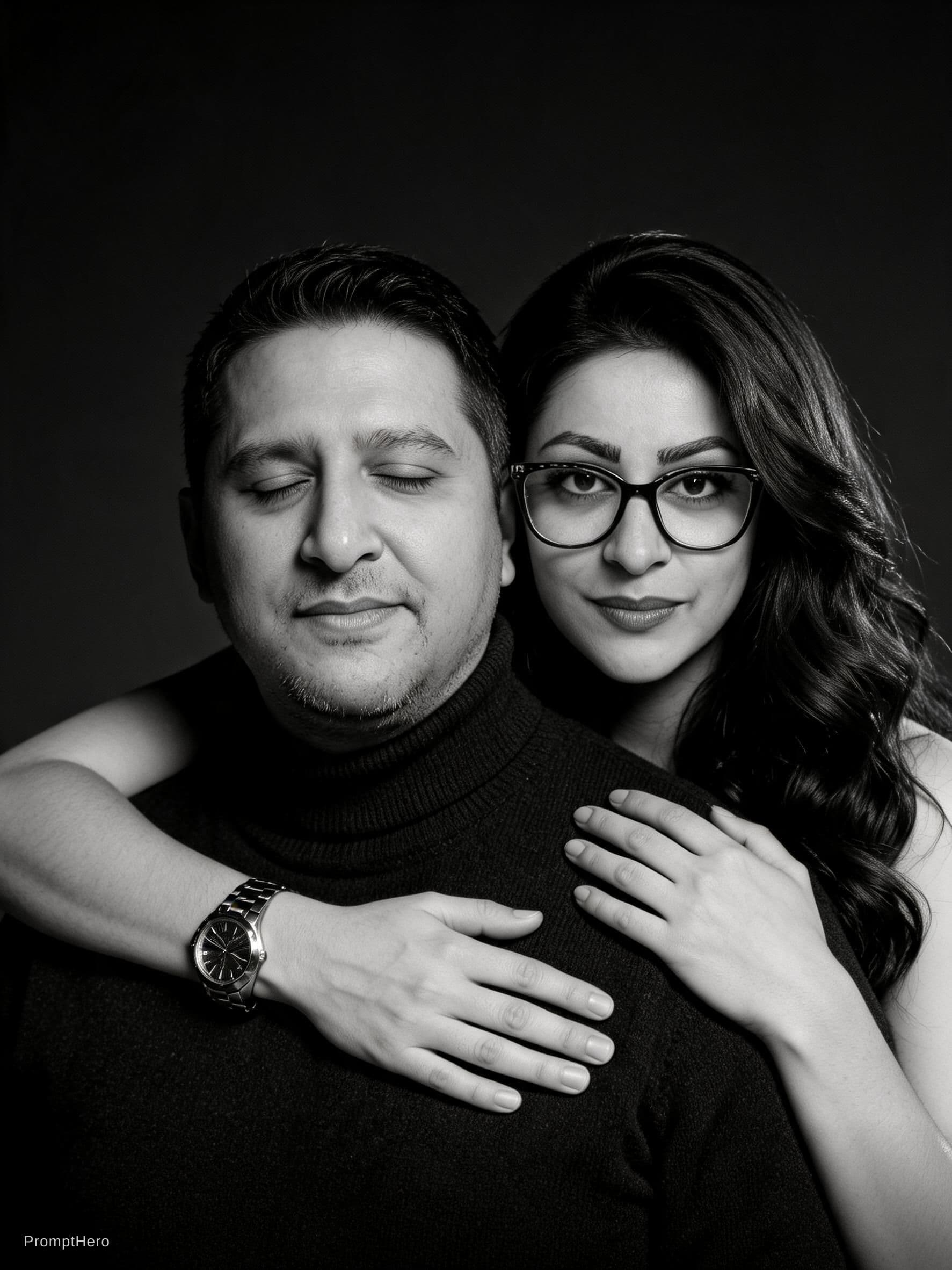 AI generated: پرامپت کاپلی 🖤
Ultra-realistic single integrated couple portrait, vertical 9:16, cinematic black-an...
