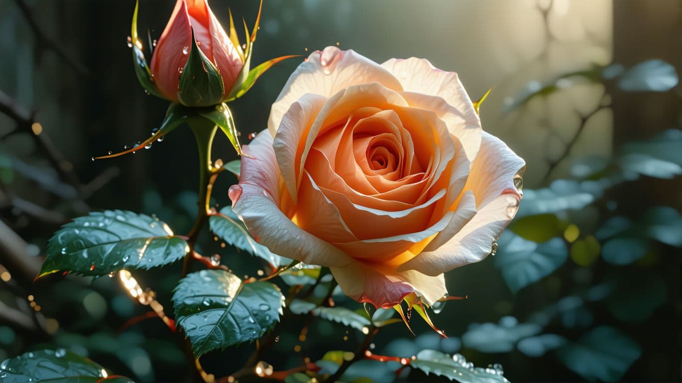 AI generated: (flower), (rose), (rose), (no_human), (no_female), ((realistic_rose)), cinematic shot, dynamic light...