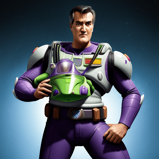 AI generated: BRUCE CAMPBELL AS BUZZ LIGHTYEAR
