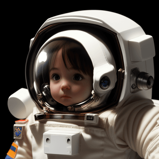 AI generated: a miniature astronaut trying to peeking from esc button on 

