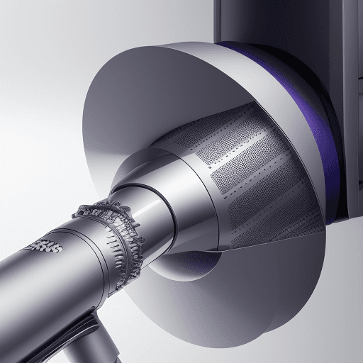 AI generated: Product close-up, Dyson, studio setting, using a 90mm, with lighting bright midday studio environmen...