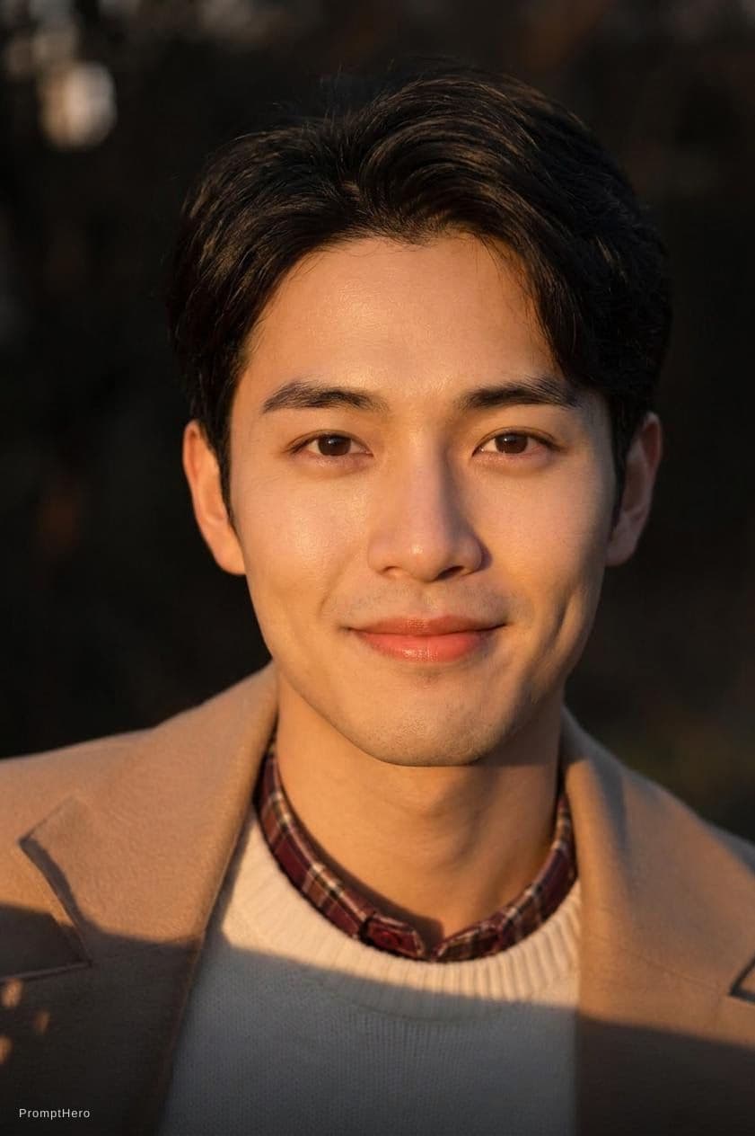 AI generated: Ultra realistic close-up portrait of a beautiful young East Asian man with the exact facial structur...