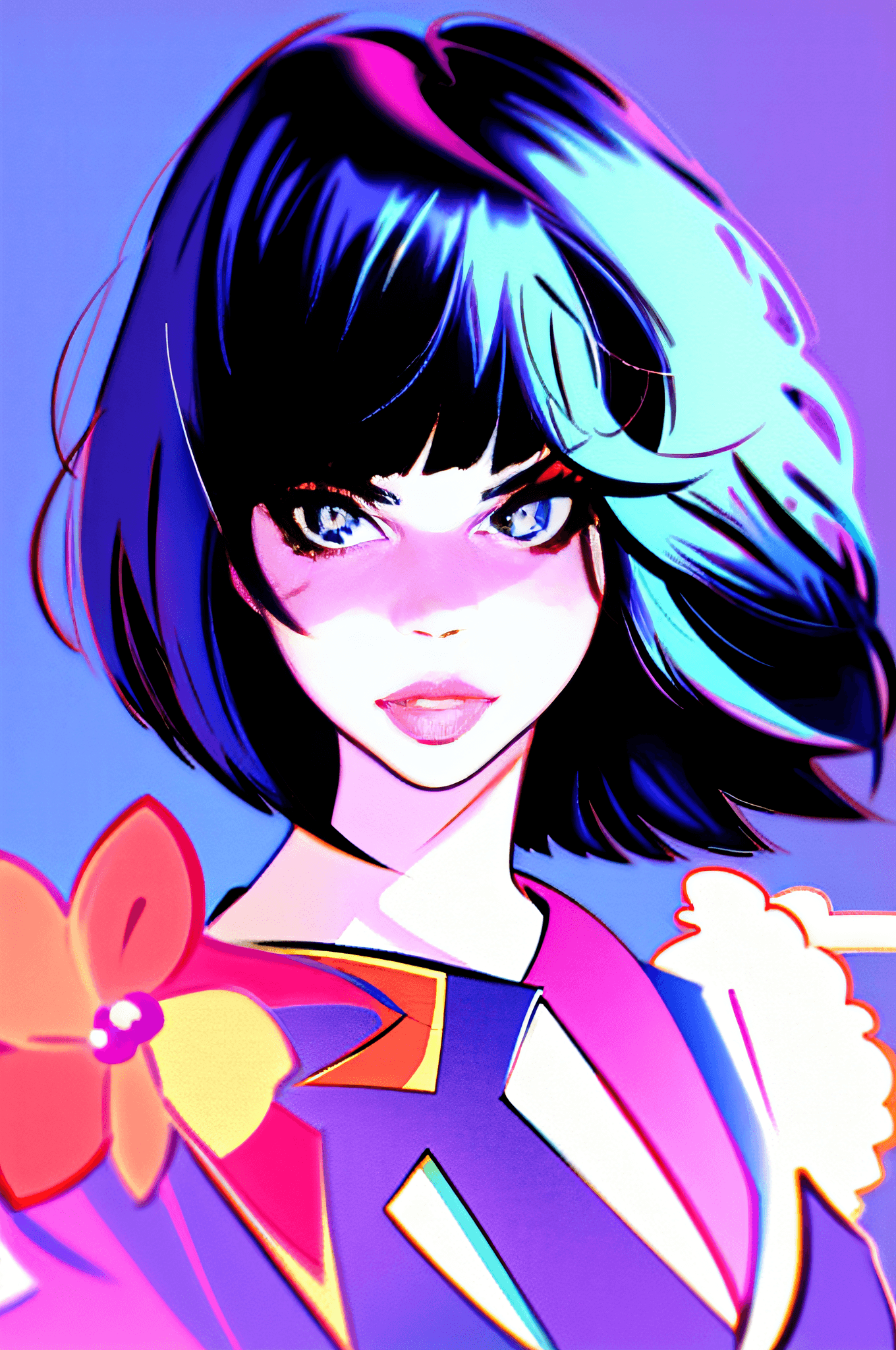 AI generated: masterpiece, best quality, 1girl, perfect eyes, perfect face, kuvshinov