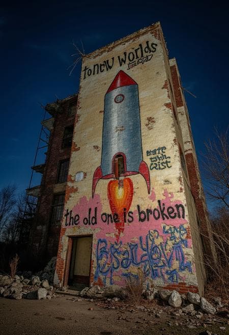 weathered-graffiti & bricks - Image 1