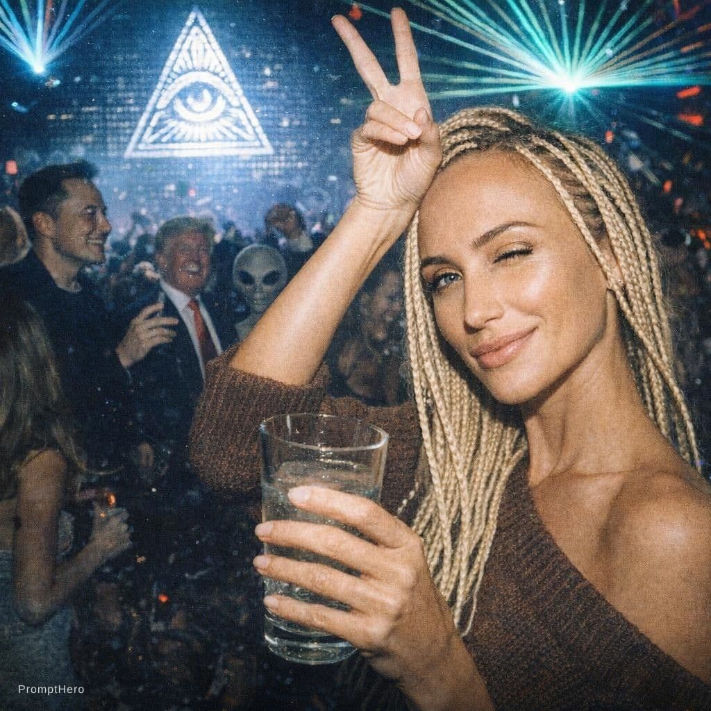 AI generated: This is a realistic, analog-style photo of Mary. It captures a scene where she is attending a secret...
