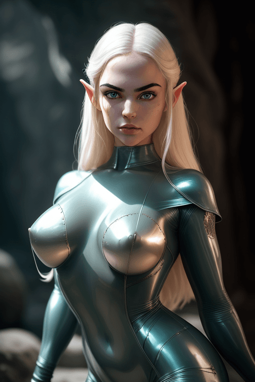 AI generated: Prompt: RAW photo, low key, cinematic composition, Middle earth, beautiful girl, rim light, (skin-co...