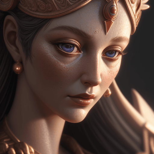 AI generated: Goddess close-up portrait ribcagel. high detail, octane render