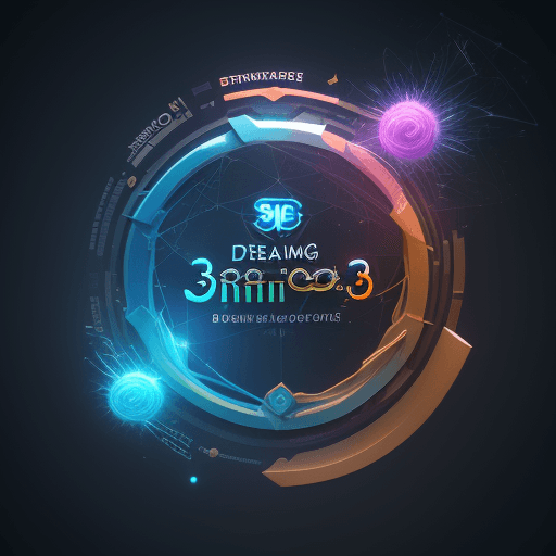 AI generated: 3D Illustration, dreaming, Dreams come true, particle effects, sense of technology, With the words s...