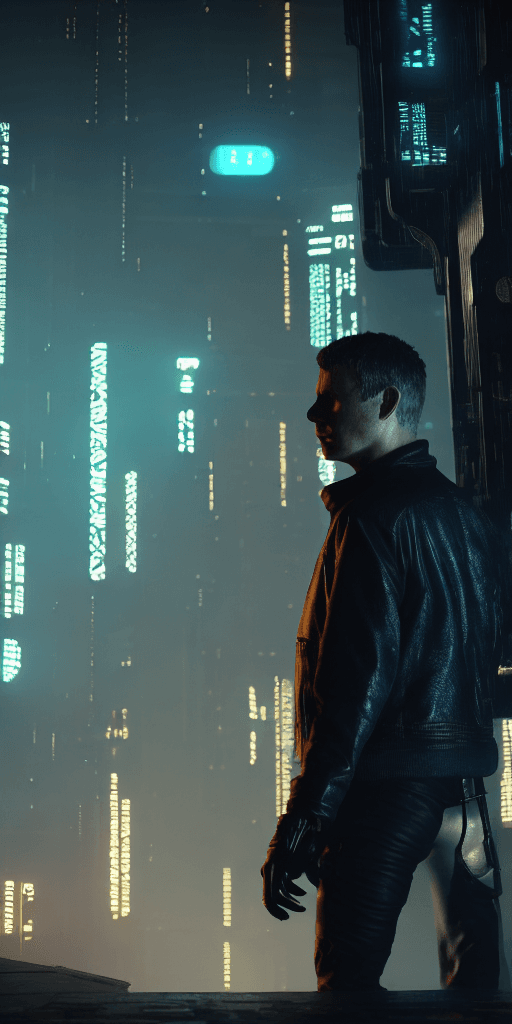AI generated: Cyberpunk,realism, blade runner, 4k, reyn, 2049, reality, noir,fxaa, gun, hiper realism, viking, bla...