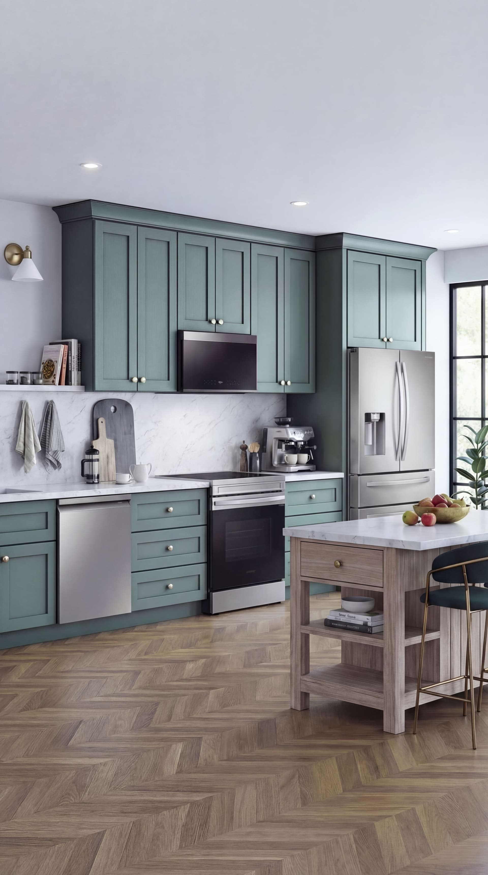 AI generated: remove the top control knobs and shape from the stove/ range. 