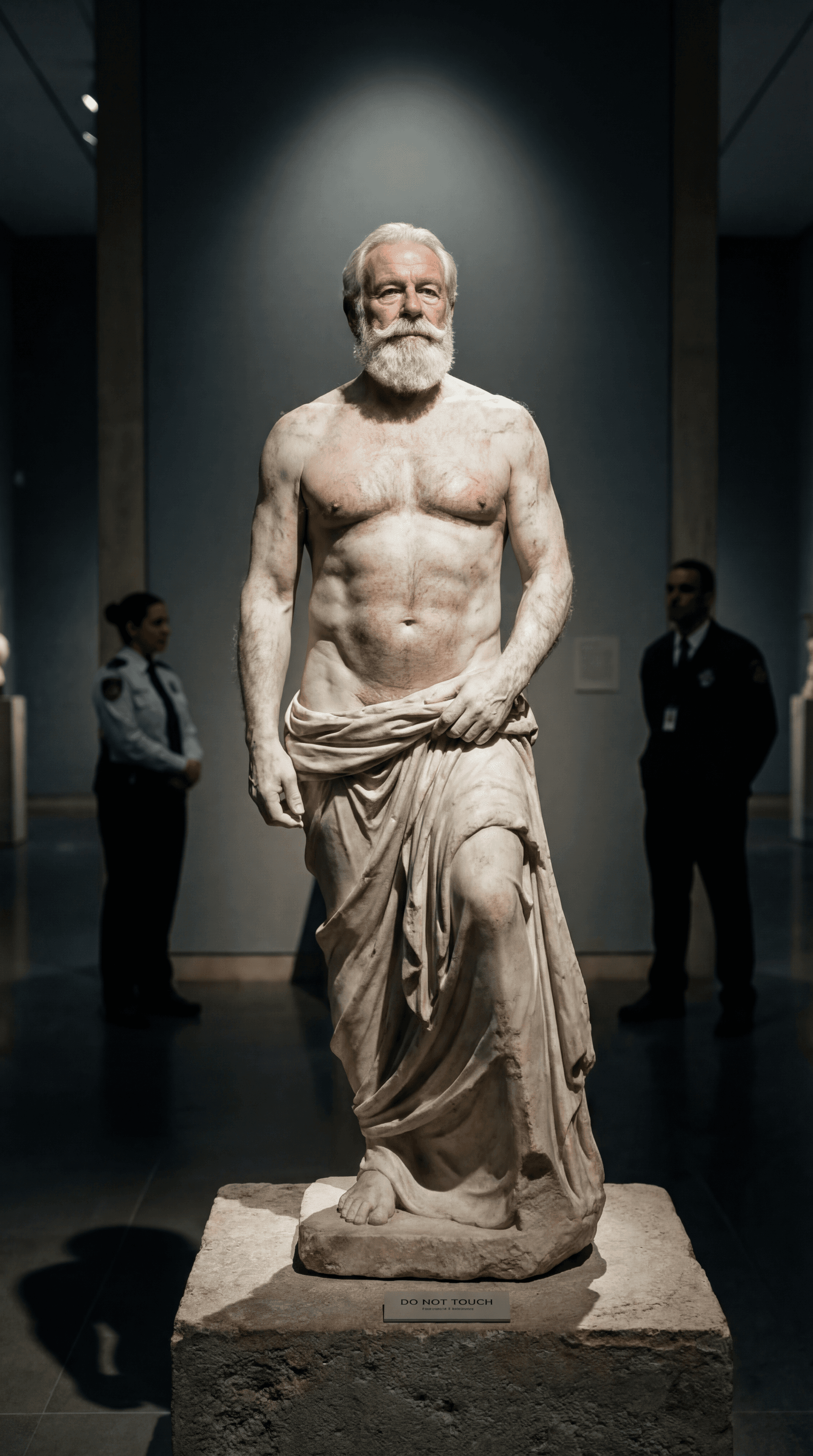 AI generated: ULTRA-REALISTIC FINE ART EDITORIAL PHOTOGRAPHY (vertical, 9:16).
High-end museum campaign aesthetic,...