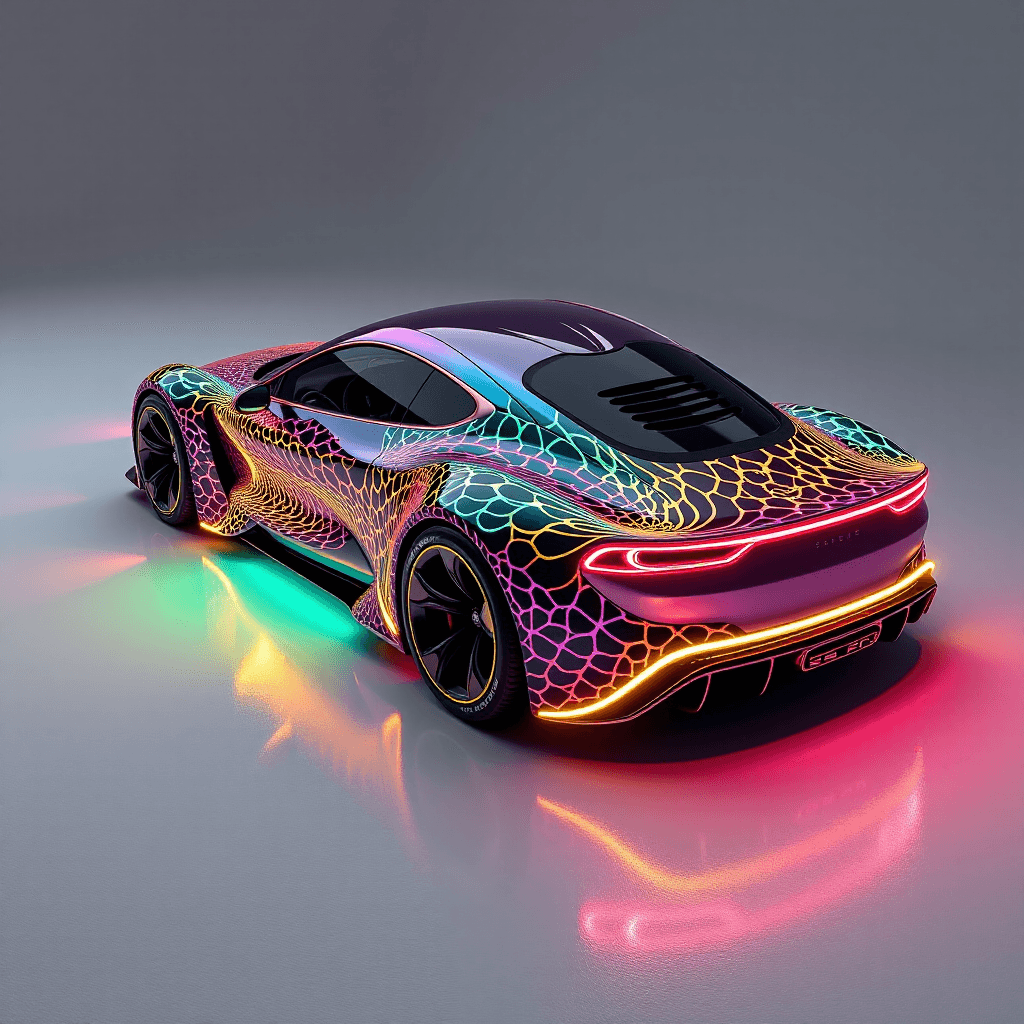 AI generated: Masterpiece, highly detailed, sharp focus, dynamic automotive design concept. A futuristic concept c...