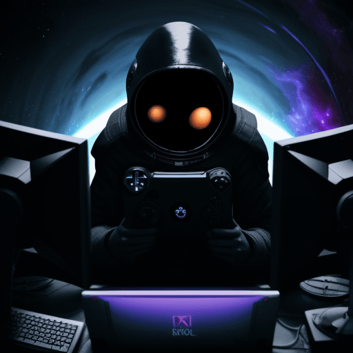 AI generated: black hole gamer

