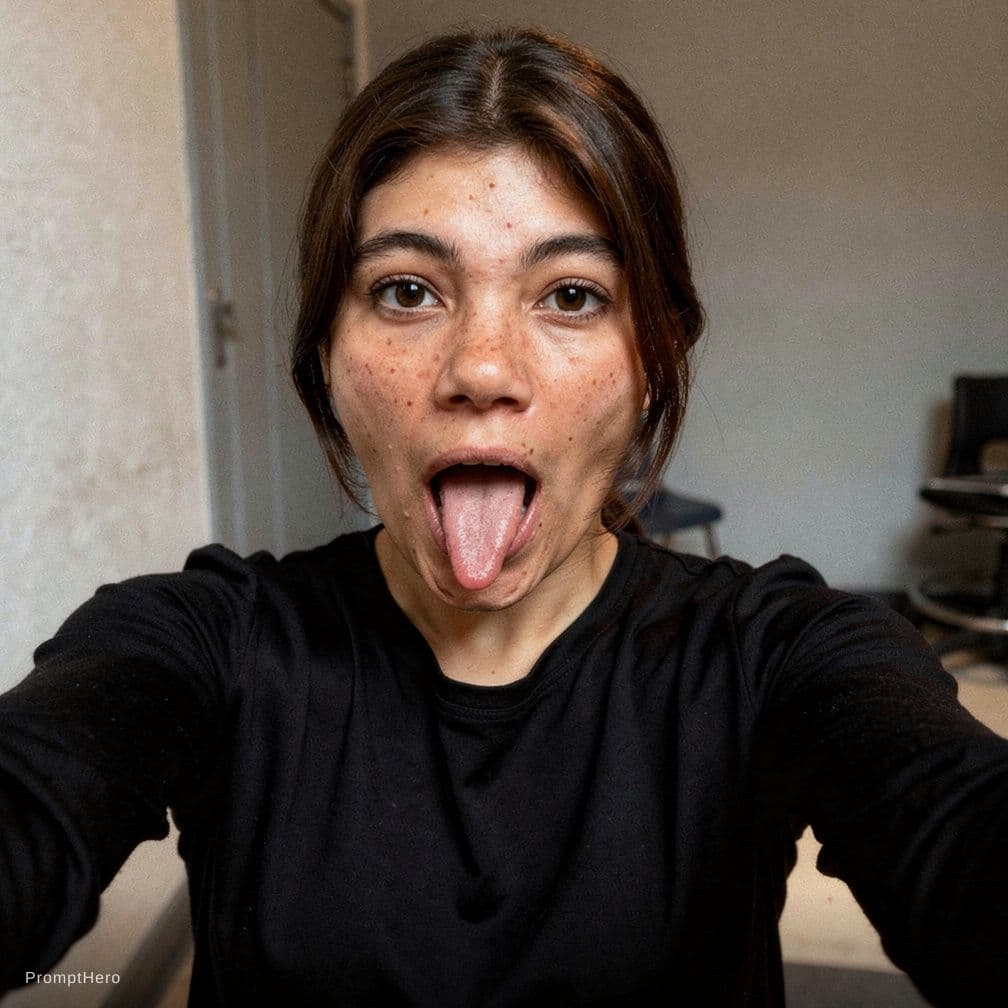 AI generated: Ultra-realistic close-up selfie of the reference female from the uploaded reference image. The face ...