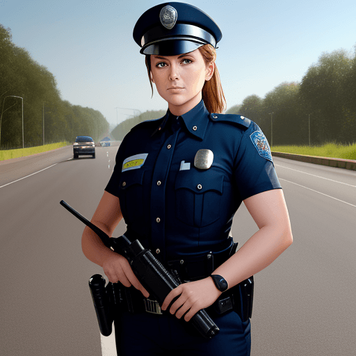 AI generated: road police officer