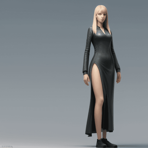 AI generated: Tall girl, 4 k ultra HD 