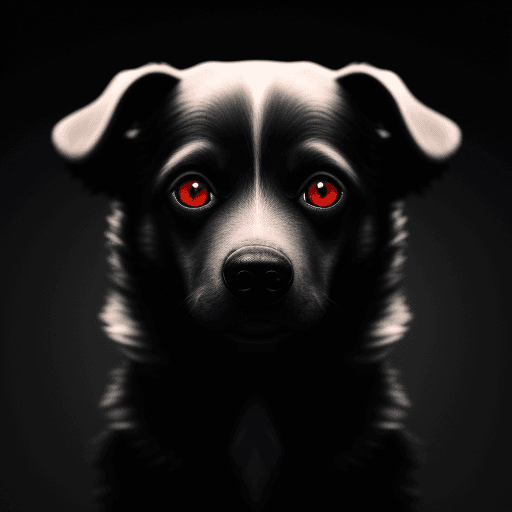 AI generated: dark, unsettling, 8k high resolution, dog, terrifying