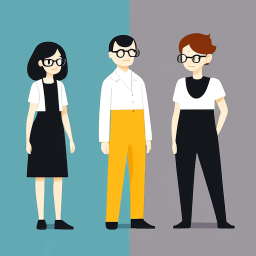 AI generated: A flat illustration of 3 -4 scientists ,vibrant colors,Medium shot, , simple minimalistic style, sty...