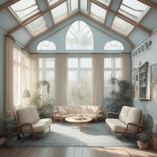 AI generated: High resolution photography interior design, dreamy sunken living room conversation pit, wooden floo...