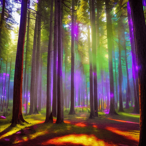 AI generated: Electric forest 
