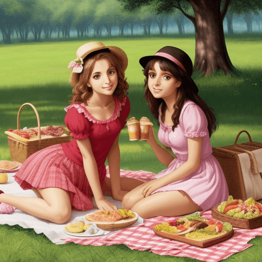 AI generated: chicas en un picnic