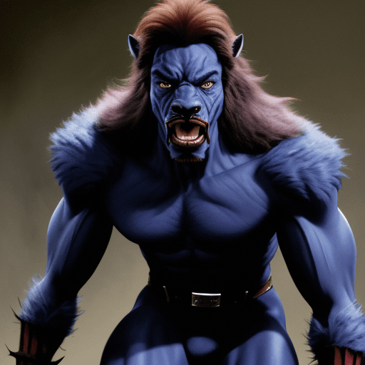 AI generated: eddie murphy as the beast from the x-men