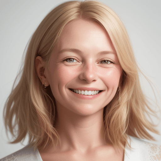 AI generated: a close up of a person with a smile on their face, a character portrait by Maria van Oosterwijk, fea...