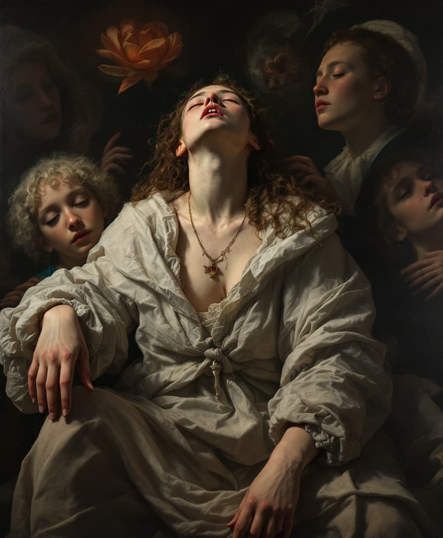 AI generated: A Renaissance-style painting 
 influenced by Caravaggio and Banksy with subtle elements of Lucian Fr...