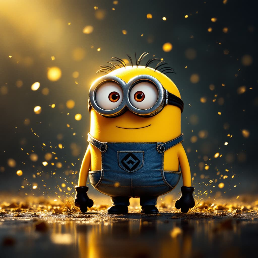 AI generated: Minion wallpaper, Minion, hd background, in the style of chiaroscuro technique, suehiro maruo, energ...