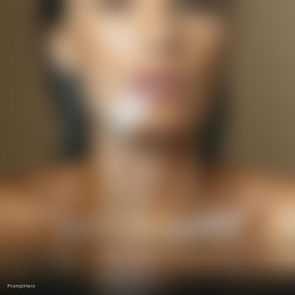 AI generated: Transparent/White liquid dripping on her face medium viscosity