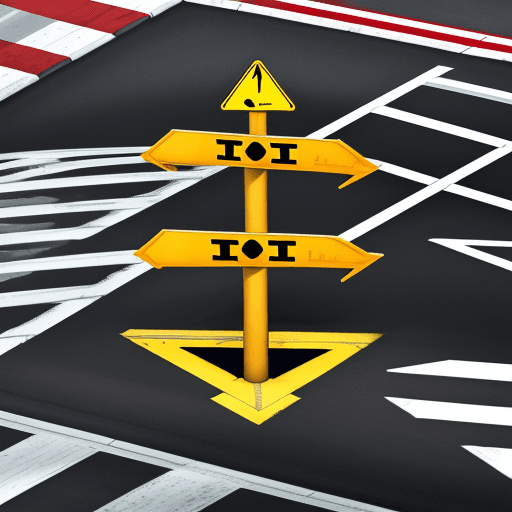 AI generated: twisted traffic arrow
