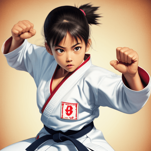 AI generated: karate girl
