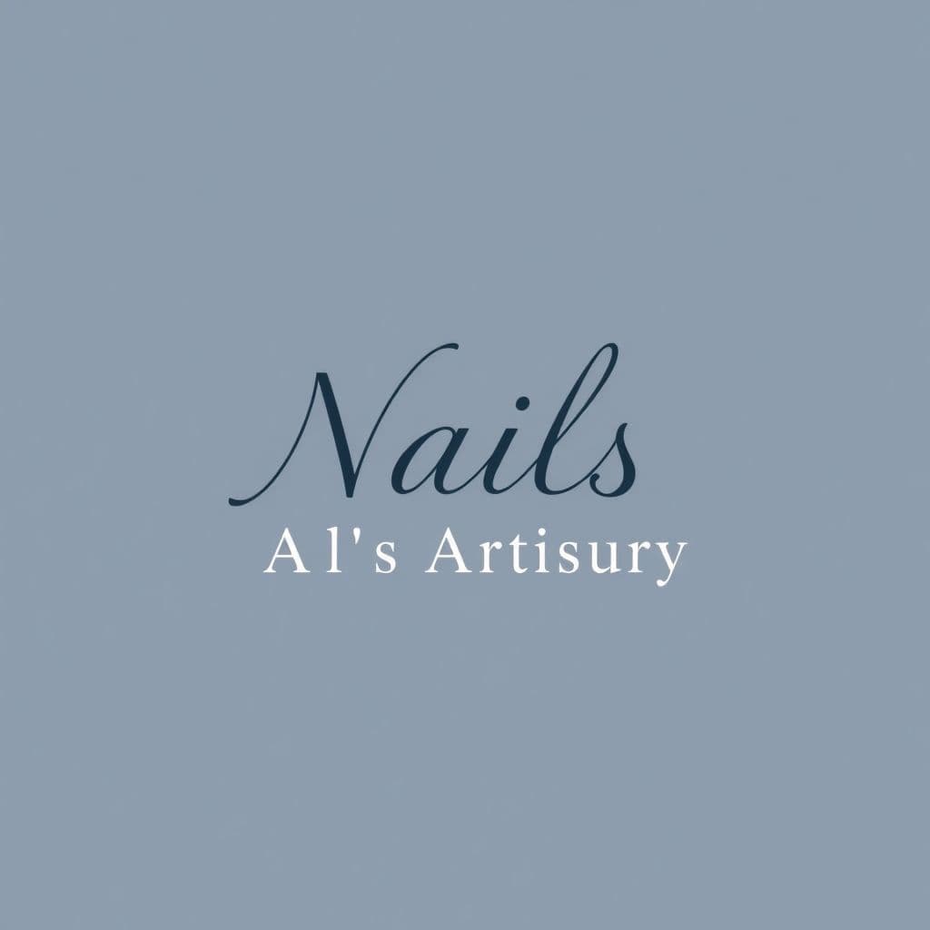 AI generated: "Create the Nails Artistry manicure studio logo in a realistic and modern style. The main colors are...
