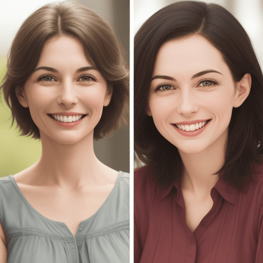 AI generated: that same woman in the same photo smiling