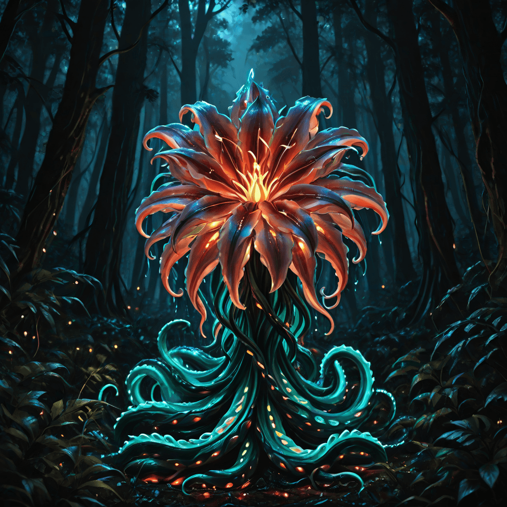 Bioluminescent monster flower (SDXL/Illustrious/NoobAI)