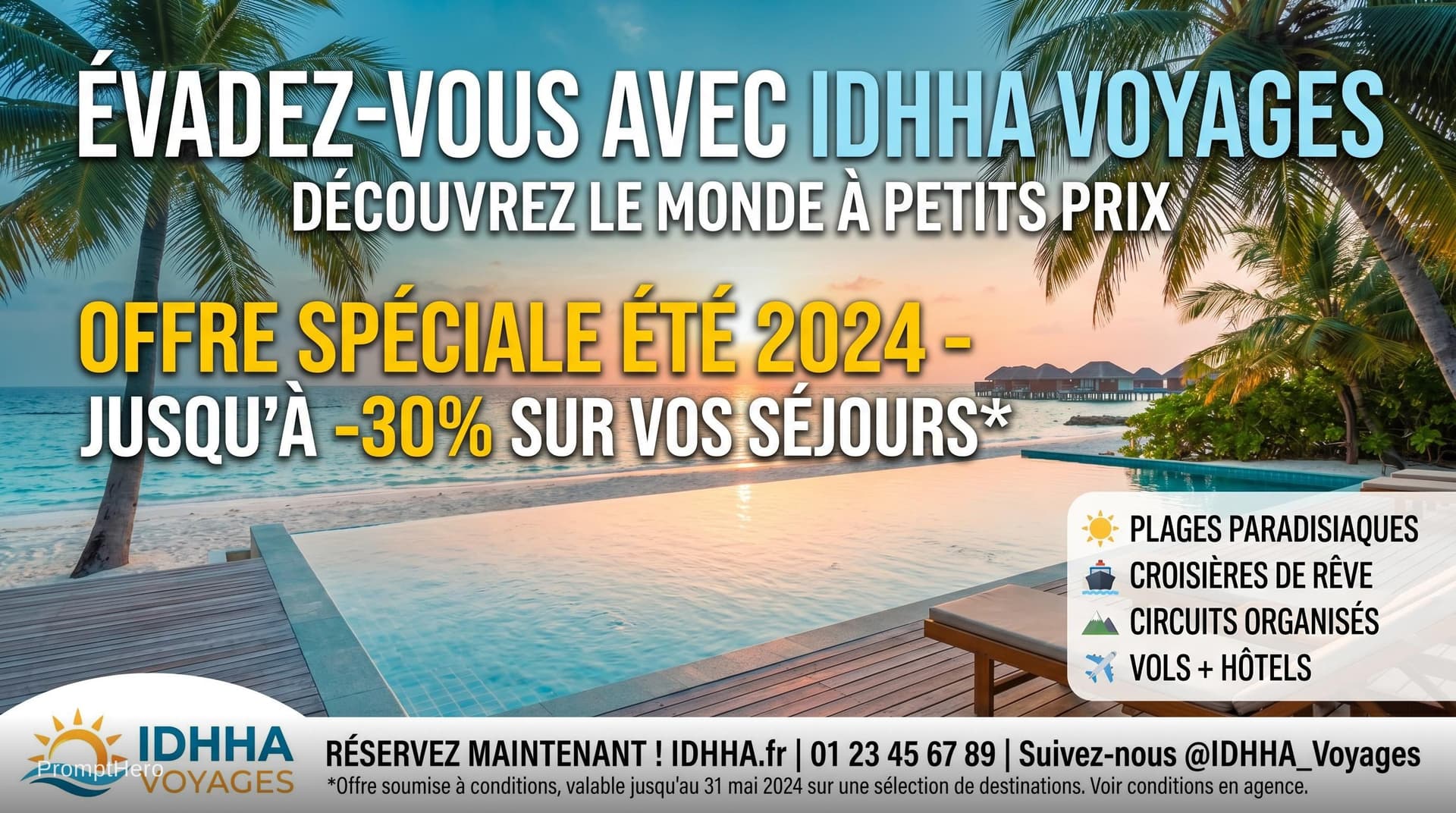 AI generated: promo aid idhha pour agence de voyage