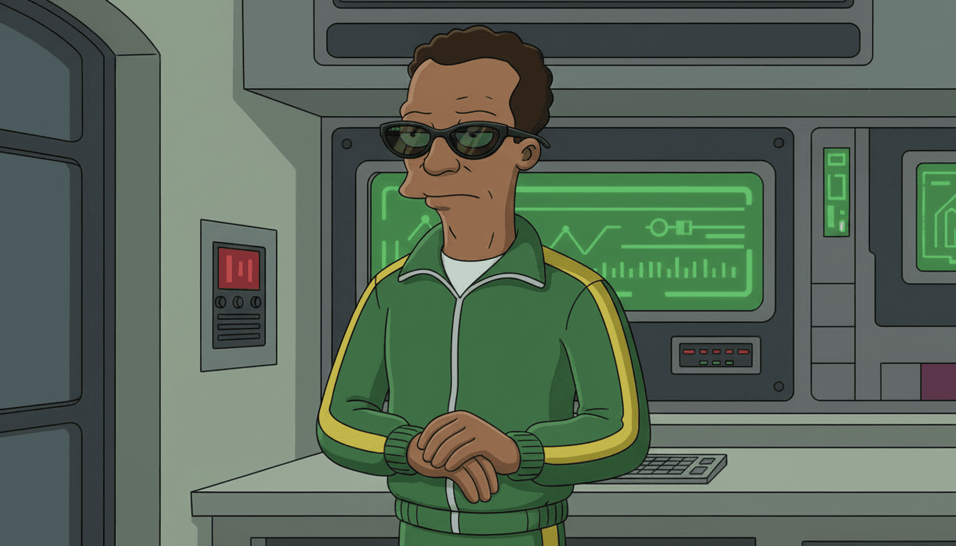 AI generated: make hermes conrad from futurama wear this glasses