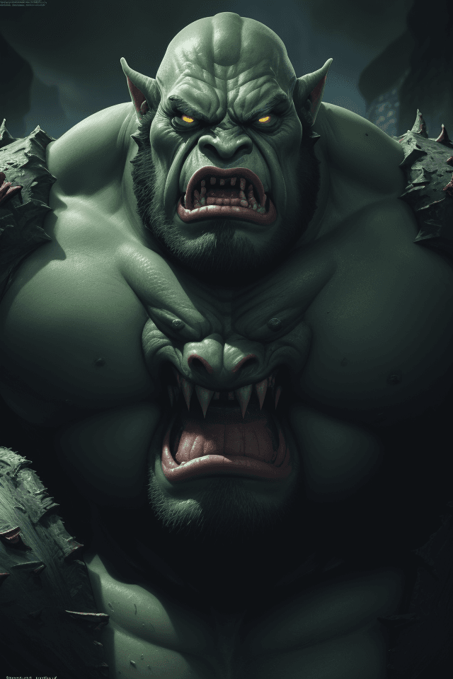 AI generated: body portrait, very angry Aqua Man orc, intimidating, menacing, powerful, low angle, horror, octane ...