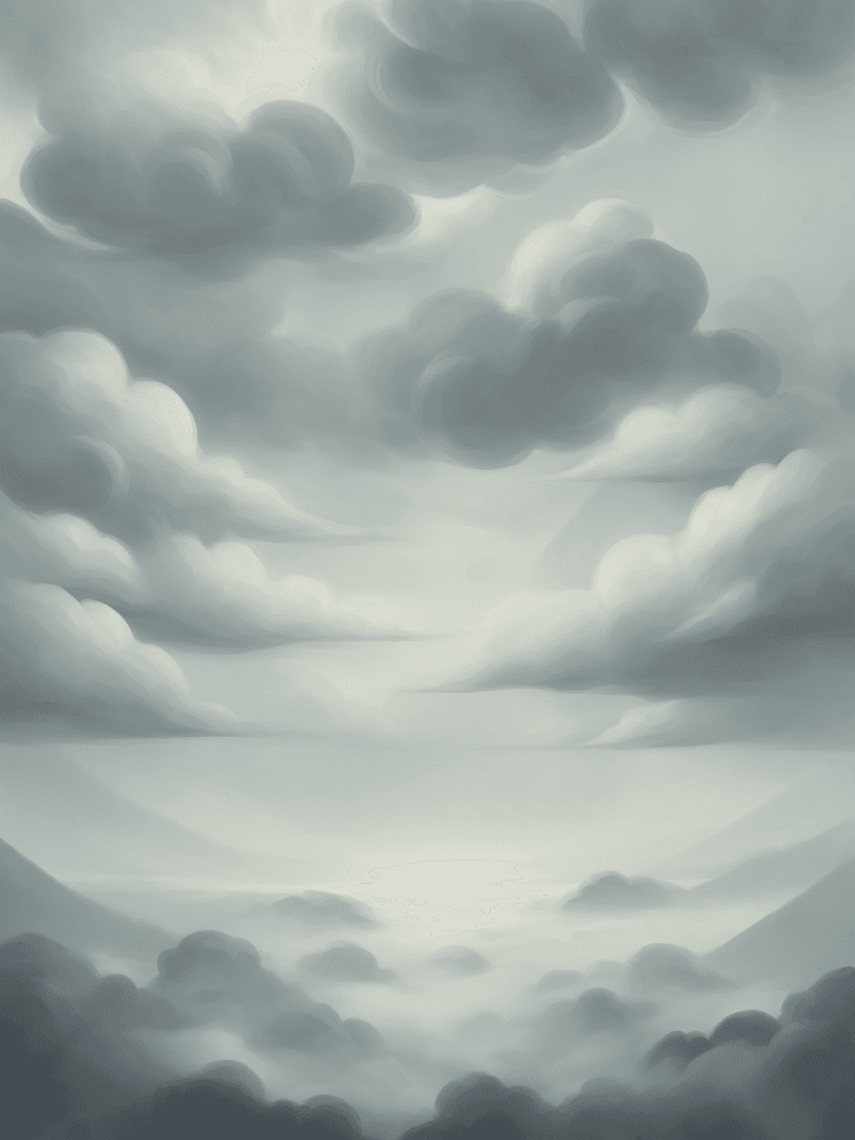 AI generated: Draw a background image with the theme of "Clouds and Mists Encircling", with the pattern mainly con...