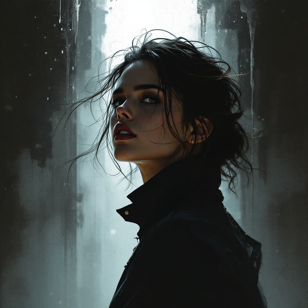 AI generated: Portrait of nathalile Portman, dramatic lighting, illustration by greg rutkowski, yoji shinkawa, 4k,...