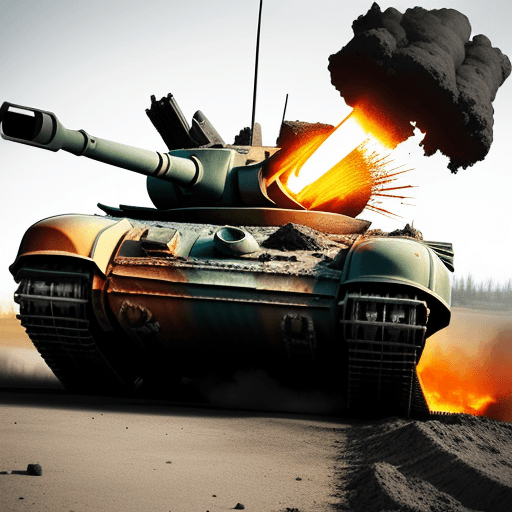 AI generated: t-72 destroyed tank 