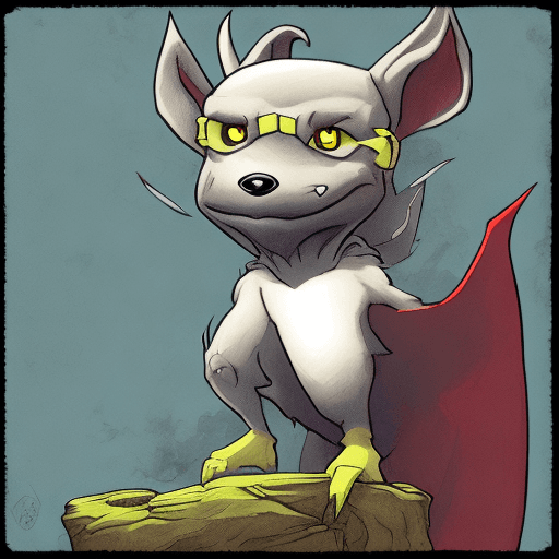 AI generated: Rogue the bat, short